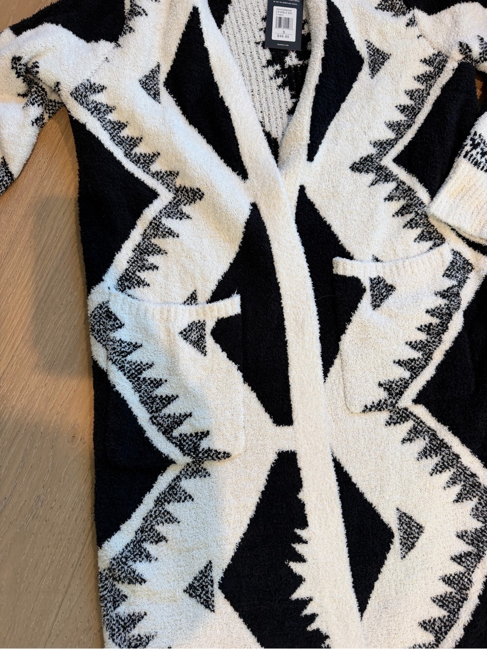 Black & White-Front Long Cardigan Sweater by Idyllwin fueled by Miranda Lambert - Picture 3 of 7